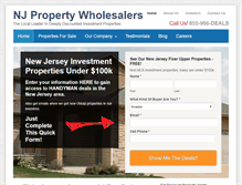 Tablet Screenshot of njpropertywholesalers.com